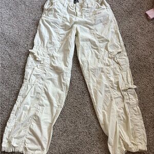 Urban Outfitters Y2K Baggy Cream Cargo Pants